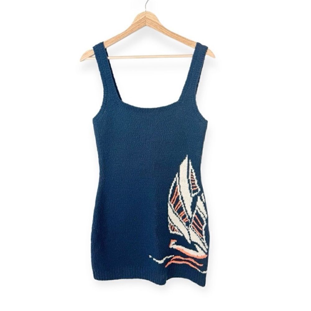 Anthropologie Sleeveless Scoop-Neck Icon Mini Sweater Dress Medium - Picture 7 of 8